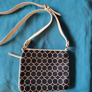 NINE WEST Blue & White Small Crossbody Purse